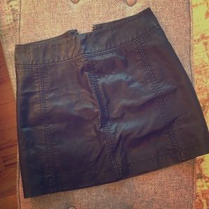 NWT Free People Vegan Leather Mini Skirt